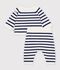 Baby-Set aus Strick mit Streifen blau/blau
