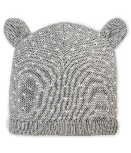Unisex Baby Mütze aus Fleece grau SUBWAY/weiss MARSHMALLOW
