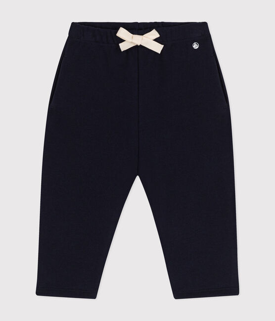 Baby-Hose aus Molton blau SMOKING