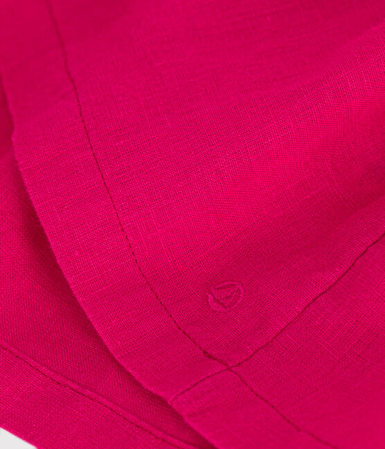Ärmelloses Babykleid aus Leinen rosa DELHI
