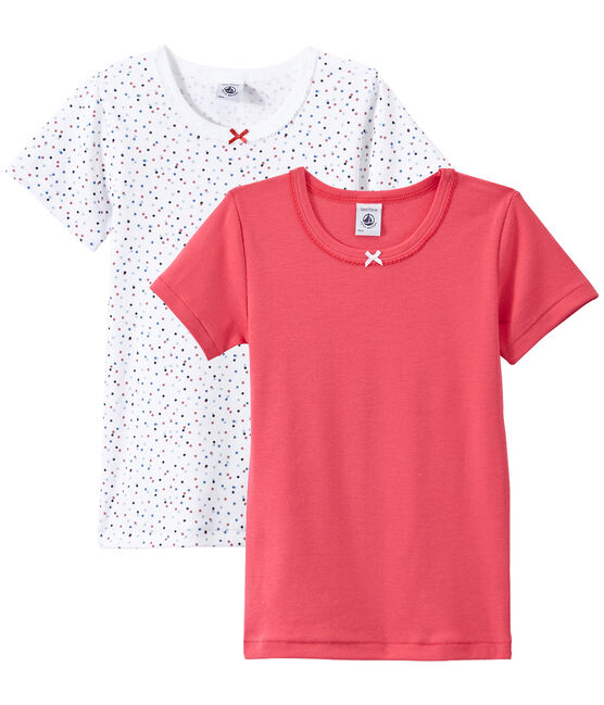 Mädchen-Kurzarmshirts im 2er-Set weiss LOT