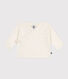 Baby-Wickeljacke aus Woll- und Baumwollstrick mit Lochmuster