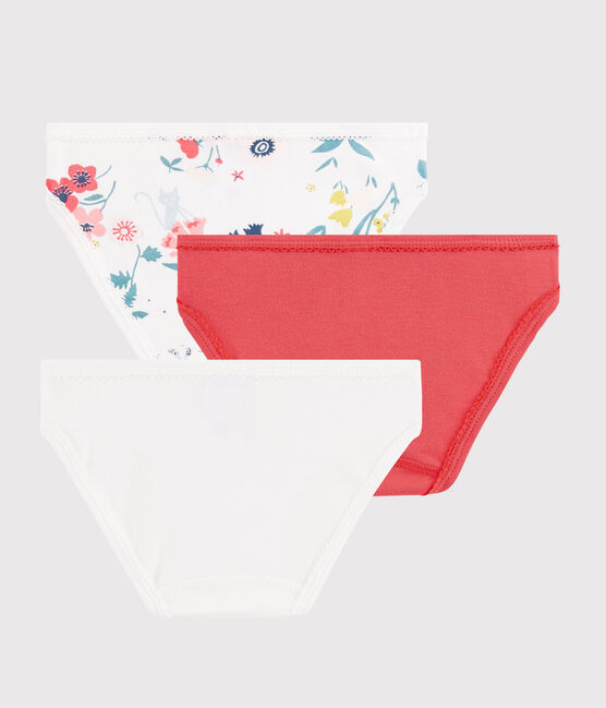 Set mit 3 Unterhosen mit Blumen-Print für kleine Mädchen variante 1