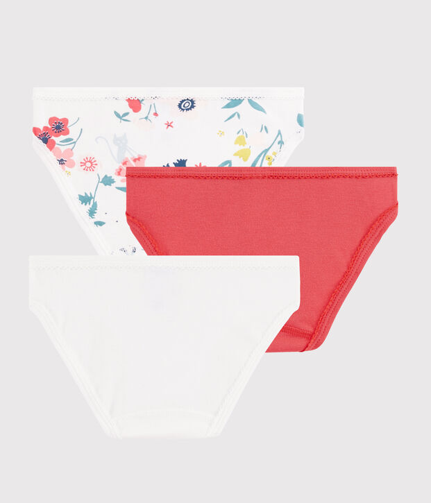 Set mit 3 Unterhosen mit Blumen-Print f&uuml;r kleine M&auml;dchen vielfarbig