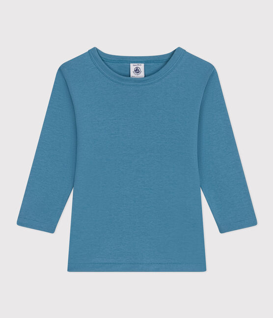 Langärmeliges T-Shirt aus Baumwolle. blau POLOCHON