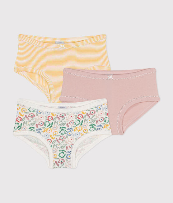 3er-Set Kinder-Slips High Waist aus Baumwolle mit Blumenmotiv variante 1