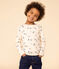 Langärmeliges T-Shirt mit Blumenprint aus Baumwolle für Kinder/Mädchen weiss AVALANCHE/ MULTICO