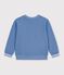 Kinder-Sweatshirt aus einfarbiger Baumwolle blau