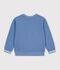Kinder-Sweatshirt aus einfarbiger Baumwolle blau