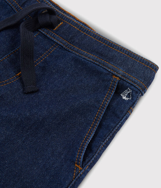 Kinderhose aus Denim-Molton für Jungen blau DENIM BLEU FONCE