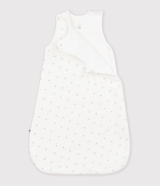 Babyschlafsack aus Baumwolle mit B&auml;rmotiv TOG-Wert 1,5 weiss/vielfarbig