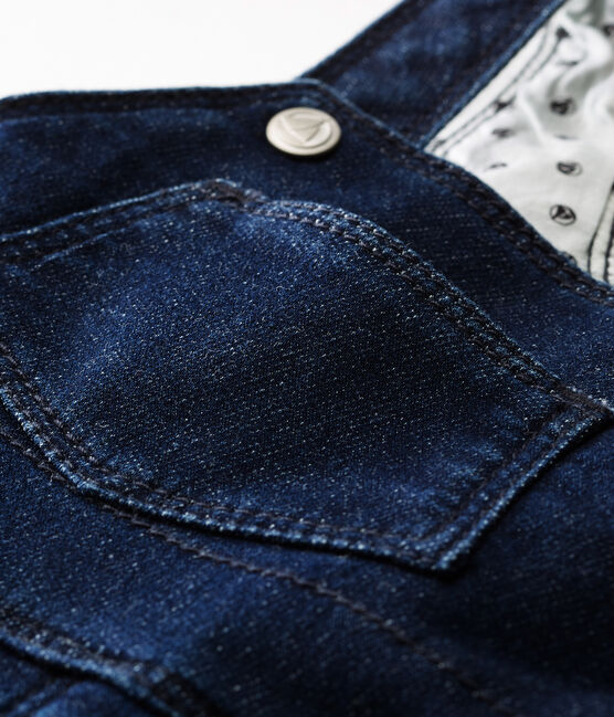 Lange Baby-Latzhose, Unisex, im Denim-Look. blau JEAN