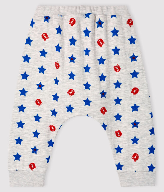 Baby-Hose aus Doppeljersey für Jungen grau BELUGA/weiss MULTICO
