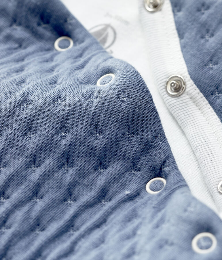 Langer Baby-Overall aus gestepptem Doppeljersey grau