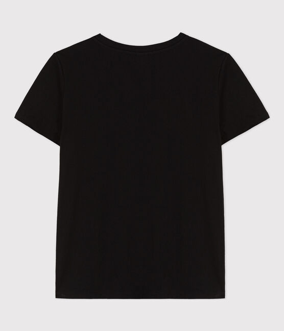 T-Shirt LE DROIT aus Baumwolle mit Rundhalsausschnitt schwarz BLACK