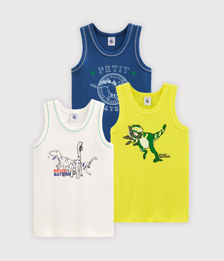 3er-Set Tanktops f&uuml;r kleine Jungen vielfarbig