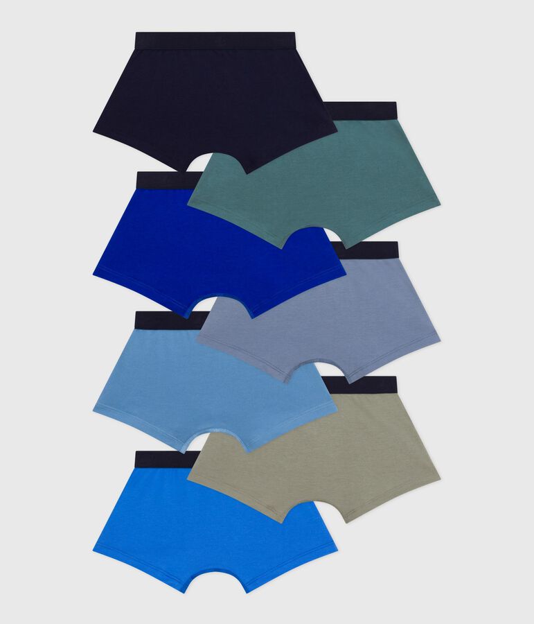 Set Kinder-Boxershorts aus einfarbiger Baumwolle vielfarbig