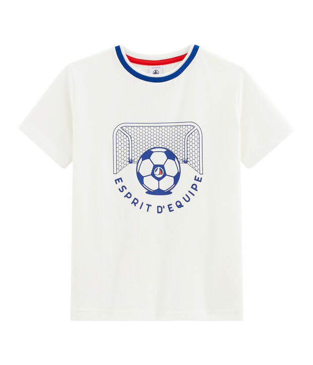 Kinder-T-Shirt f&uuml;r Jungen weiss