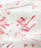 Lange Baby-Latzhose aus Molton für Mädchen weiss MARSHMALLOW/rot TERKUIT