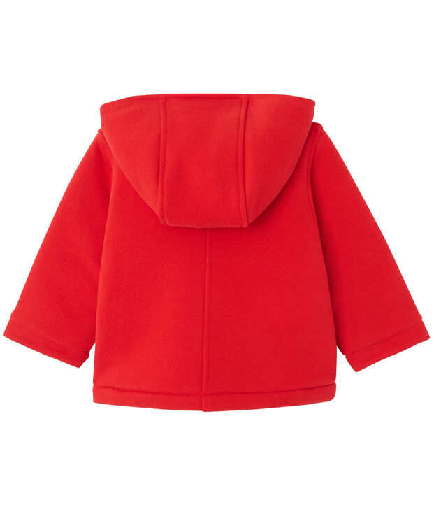 Unisex-Baby-Dufflecoat aus Molton rot