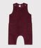Langer Baby-Overall aus einfarbigem Nicki TRUFFE