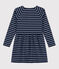 Warmes Kinderkleid aus Baumwolle für Mädchen blau SMOKING/ SKY CHINE
