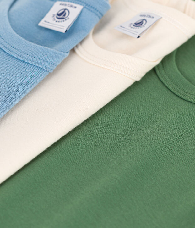 3er-Set Unterhemden aus Baumwolle f&uuml;r Jungen vielfarbig