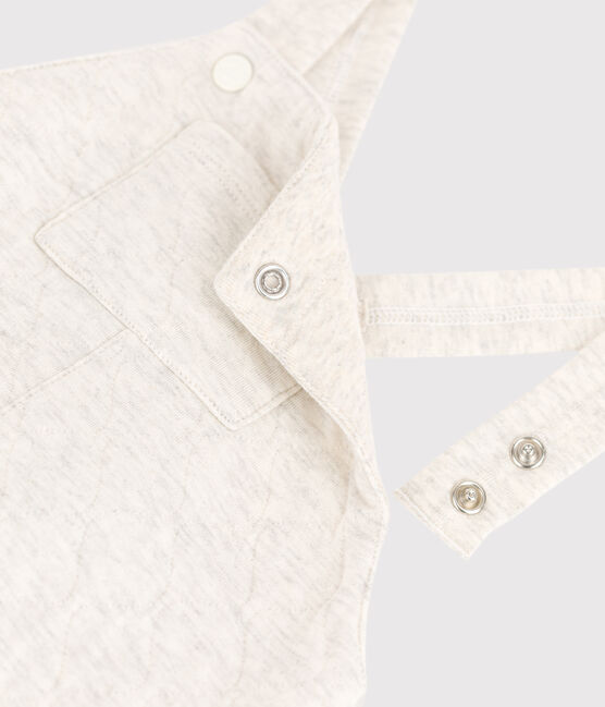 Lange Baby-Latzhose aus gestepptem Doppeljersey beige MONTELIMAR CHINE
