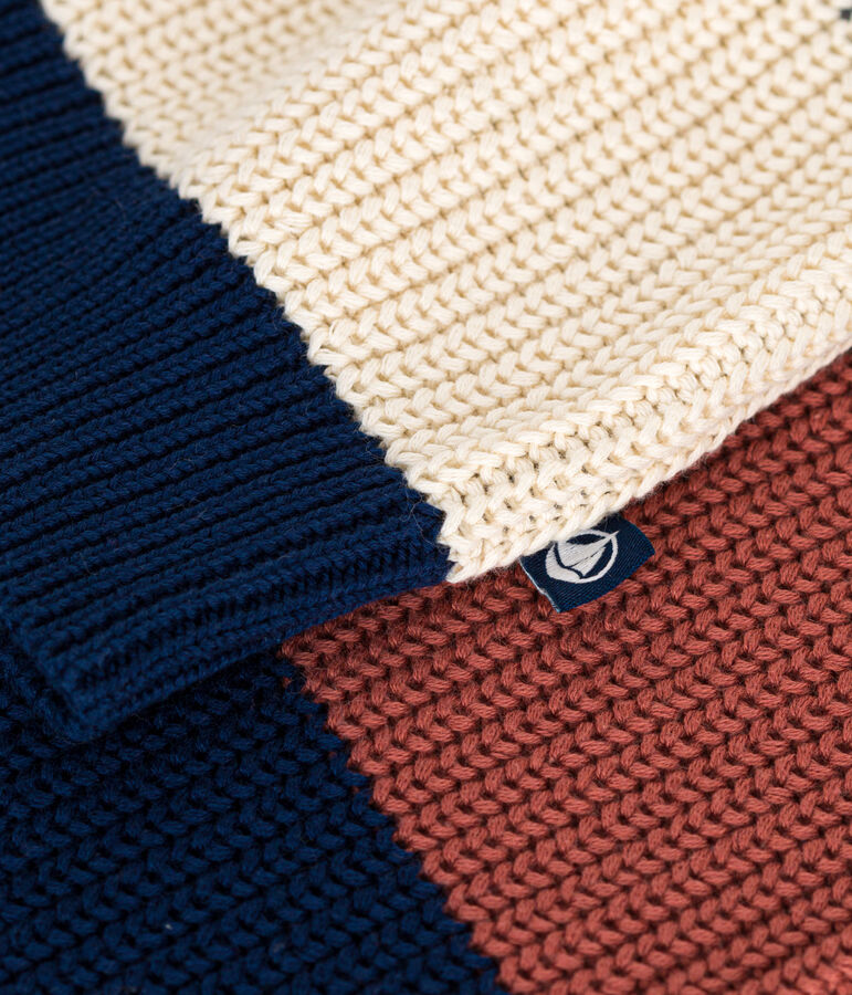 Gestreifter Damenpullover aus Baumwolle weiss AVALANCHE/ MULTICO