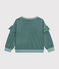 Kinder-Sweatshirt aus einfarbigem Nicki für Mädchen grün BRUT