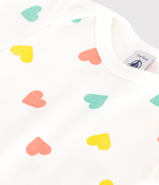 Kurzärmeliger Baby-Body aus Baumwolle mit Print blau MARSHMALLOW/ AQUATIC