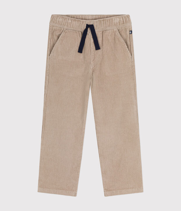Kinder-Hose mit geradem Schnitt aus Fein-Cord f&uuml;r Jungen beige