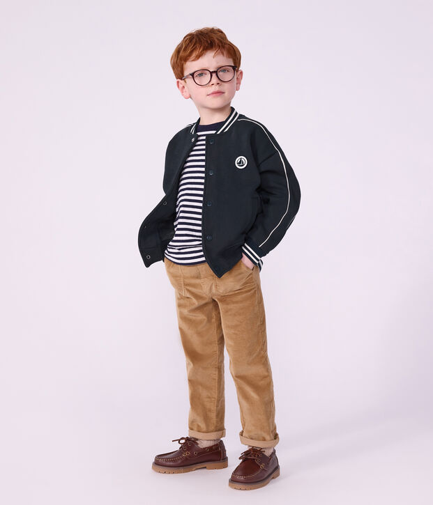Kinder College-Jacke aus einfarbiger Baumwolle SMOKING