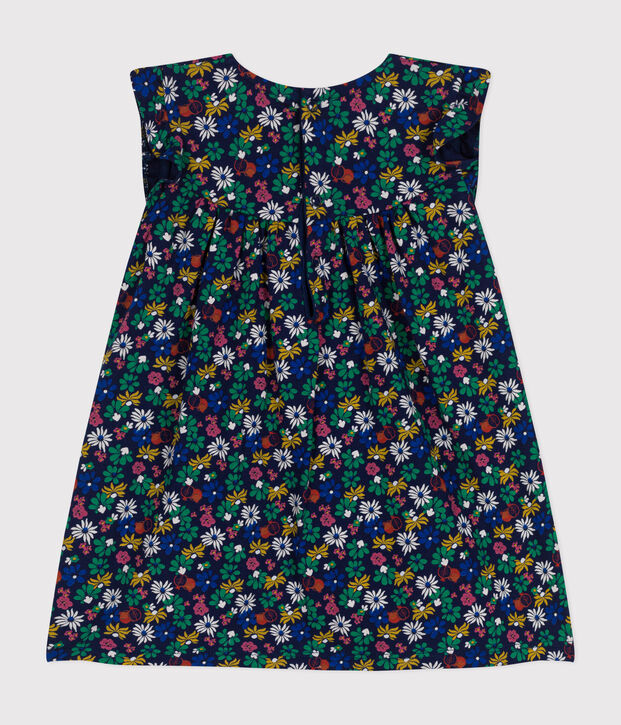 &Auml;rmelloses Babykleid aus leichtem Jersey blau/vielfarbig