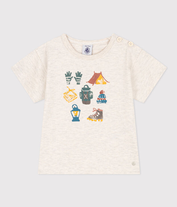 Kurz&auml;rmeliges Baby-T-Shirt aus Jersey beige