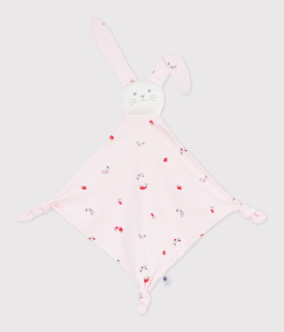 Baby-Kuscheltier aus Baumwolle mit Blumenmotiv rosa BARELY/ MULTICO