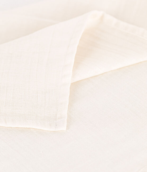 WEISSES BABY-WICKELTUCH AUS BAUMWOLLGAZE weiss