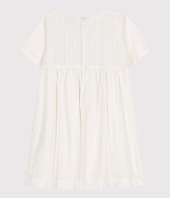 Kurzärmeliges Kinder-Kleid aus Baumwolle  weiss ECUME