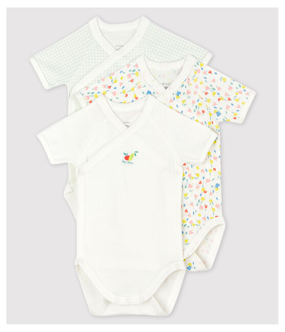 3er-Set kurzärmelige Baby-Bodys aus Bio-Baumwolle im Kimono-Schnitt variante 1