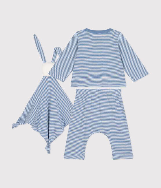 3-teiliges Baby-Set aus Baumwolle blau BEACH/ MARSHMALLOW