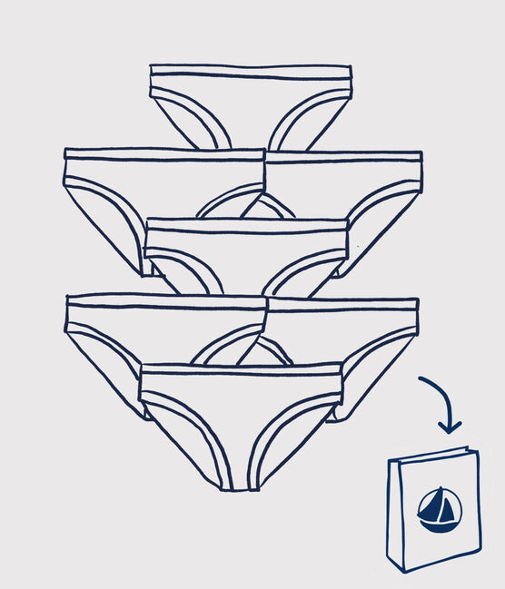 Überraschungsbeutel mit sieben Slips für Mädchen variante 1