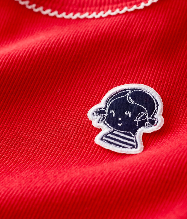 Kurz&auml;rmliges Kinder-T-Shirt aus Baumwolle f&uuml;r M&auml;dchen rot