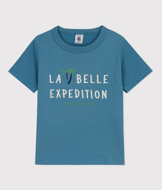 Kurzärmeliges Kinder-T-Shirt aus Baumwolle für Jungen blau LAVIS