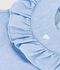 &Auml;rmellose Baby-Bluse aus besticktem Chambray-Baumwollstoff blau