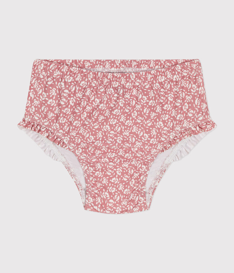 Baby-Badehose rosa/weiss