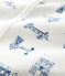 Baby-Strampler 'Paris' ohne Fuß aus Rippstrick weiss MARSHMALLOW/blau MAJOR