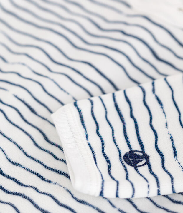 Dors bien en velours b&eacute;b&eacute; weiss/blau