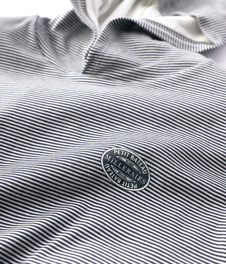 Gestreiftes Kapuzen-Sweatshirt aus Baumwolle f&uuml;r Damen blau/weiss