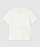 Kurzärmeliges Baby-T-Shirt aus Rippstrick für Jungen weiss MARSHMALLOW