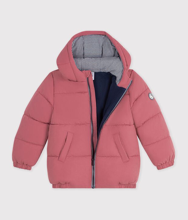 Einfarbige Kinder-Winterjacke rosa